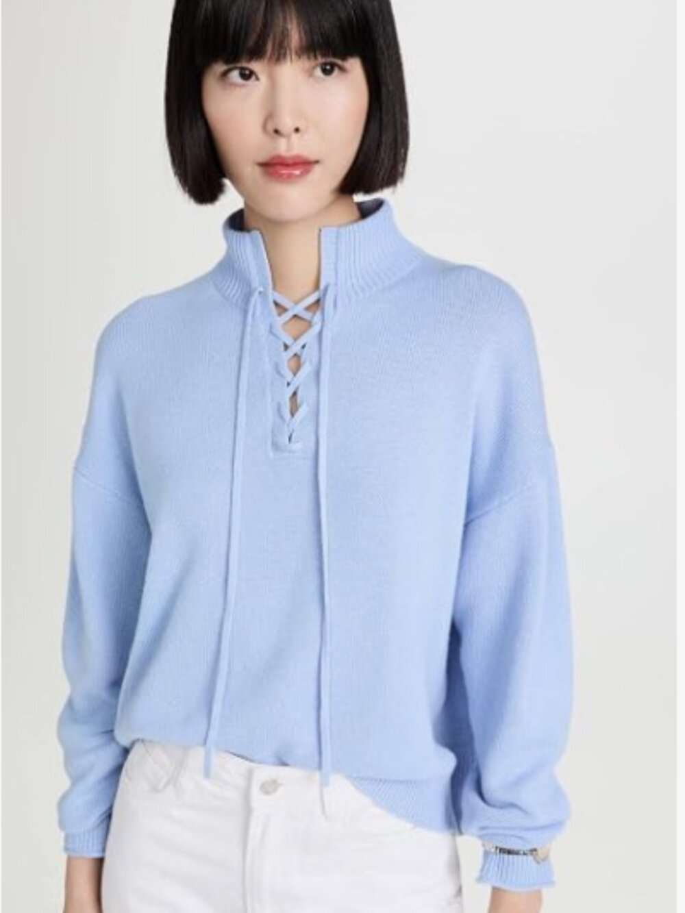 THEORY NWOT $400+ 100% Cashmere Periwinkle Blue Oversized Sweater fits Sm Med